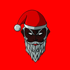 The Santa Claus e sport logo on christmas day