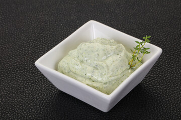 Cottage cream snack with herbs