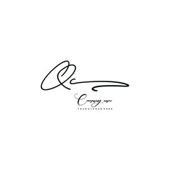 QC initials signature logo. Handwriting logo vector templates. Hand drawn Calligraphy lettering Vector illustration.
