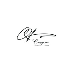 QF initials signature logo. Handwriting logo vector templates. Hand drawn Calligraphy lettering Vector illustration.
