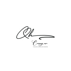 QH initials signature logo. Handwriting logo vector templates. Hand drawn Calligraphy lettering Vector illustration.
