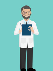 Doctor - vector illustration in flat cartoon style - for hospital, medicine, healthcare