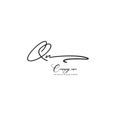 QN initials signature logo. Handwriting logo vector templates. Hand drawn Calligraphy lettering Vector illustration.
