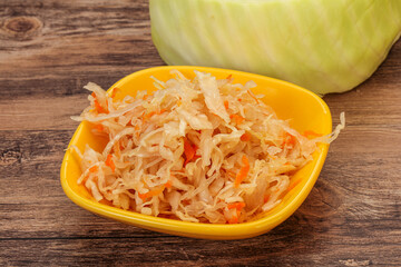 Pickled cabbage - sauerkraut in the bowl