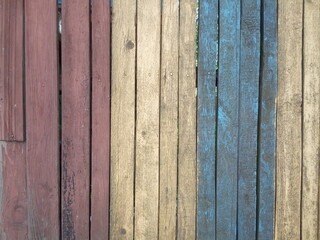 Colorful wood background, Vintage timber texture
