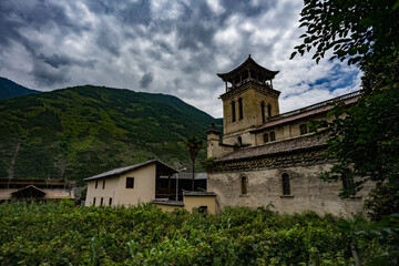  Roman Catholic Church by the Lancang Mekong River at Cizhong 茨中 Yunnan Province, China