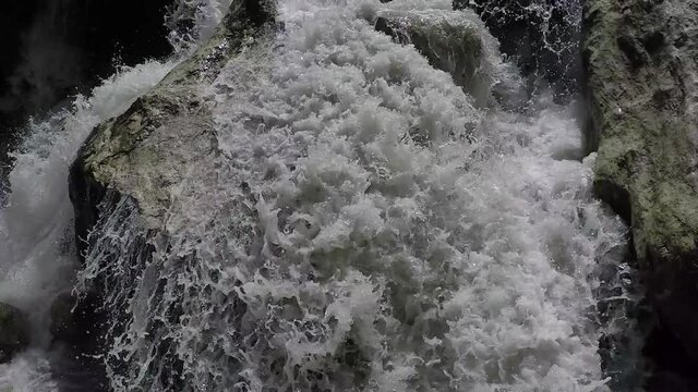 Caucasus, Ossetia. Midagrabin Gorge. Waterfall at Prut Zaval.