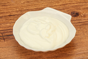 Sour cream in the bowl