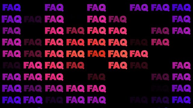 Concept of changing FAQ in various colors