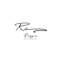 RC initials signature logo. Handwriting logo vector templates. Hand drawn Calligraphy lettering Vector illustration.
