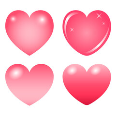 Red Lovely Heart Vector Illustration