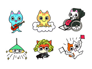 猫たちで遊んでみた