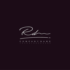 RD initials signature logo. Handwriting logo vector templates. Hand drawn Calligraphy lettering Vector illustration.
