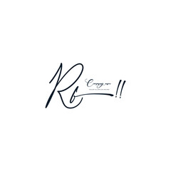 RF initials signature logo. Handwriting logo vector templates. Hand drawn Calligraphy lettering Vector illustration.
