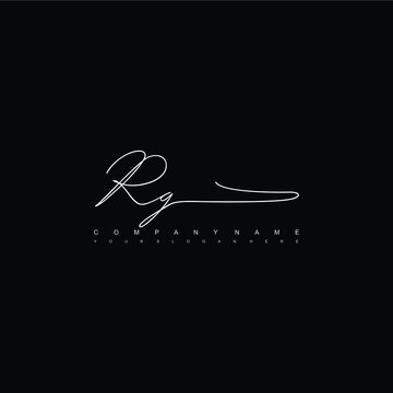 RG initials signature logo. Handwriting logo vector templates. Hand drawn Calligraphy lettering Vector illustration.
