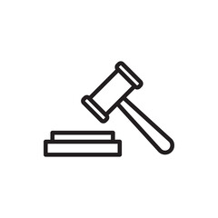 Auction icon vector. Hammer sign