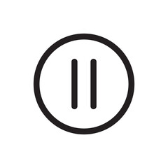 Pause icon vector. Stop sign