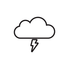 Storm icon vector. Cloud sign
