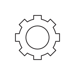 Gear icon vector. Cogwheel sign