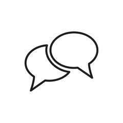 Speech bubble icon vector. Message sign
