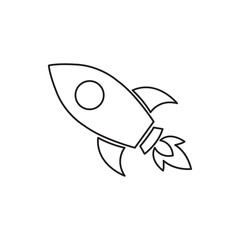 Rocket icon vector. Spaceship sign