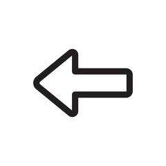 Left arrow icon vector. Arrow sign