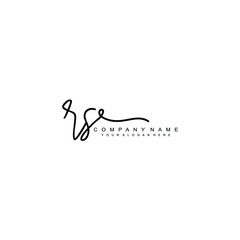 RS initials signature logo. Handwriting logo vector templates. Hand drawn Calligraphy lettering Vector illustration.
