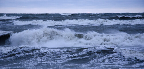 winter landscape with sea
