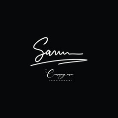 SA initials signature logo. Handwriting logo vector templates. Hand drawn Calligraphy lettering Vector illustration.
