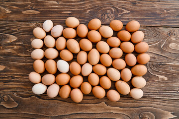 Fresh country eggs. Natural food, environmentally friendly products.