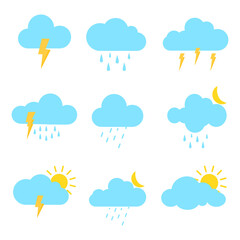 set of Weather isolate on white background.