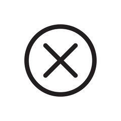 Cancel icon vector. Cross sign