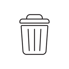 Trash can icon vector. Garbage sign