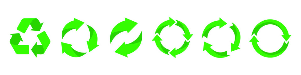 Obraz premium Recycle icon. Recycle vector symbols on white background. Vector illustration