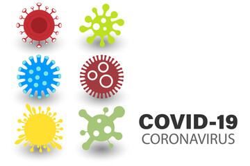 Covid-19 Sign & Symbol, Coronavirus disease called COVID-19, dangerous virus  illustration.