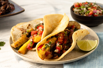 Zucchini and Black Bean Tacos