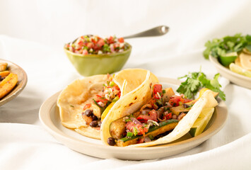 Zucchini and Black Bean Tacos