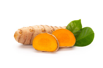 Turmeric isolated on white background