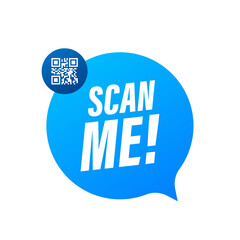 QR code for smartphone. Inscription scan me with smartphone icon. Qr code for payment. Vector illustration
