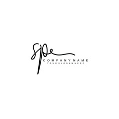 SP initials signature logo. Handwriting logo vector templates. Hand drawn Calligraphy lettering Vector illustration.
