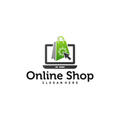 Online Shop Logo designs Concept Vector, Shop logo design template, illustration