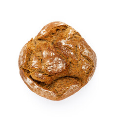 Rye eco breads on the white background.