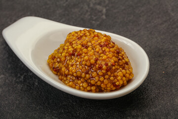Dijon mustard sauce with seeds
