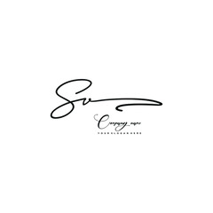 SV initials signature logo. Handwriting logo vector templates. Hand drawn Calligraphy lettering Vector illustration.
