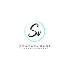 SV initials signature logo. Handwriting logo vector templates. Hand drawn Calligraphy lettering Vector illustration.
