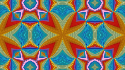 Designer kaleidoscope background with beautiful elements. New trends.