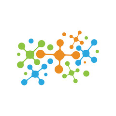 molecule ilustration vector icon template