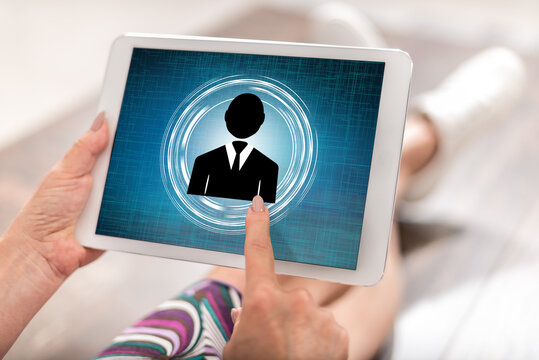 Profile concept on a tablet