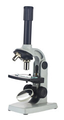 Microscope isolated on a white background
