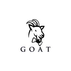 goat funny logo vector